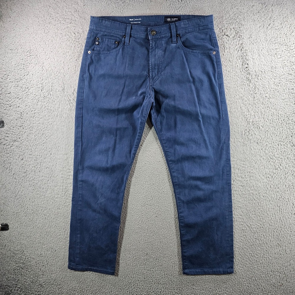 AG Adriano Goldschmied Tellis Modern Slim Blue Pants Mens 32x28